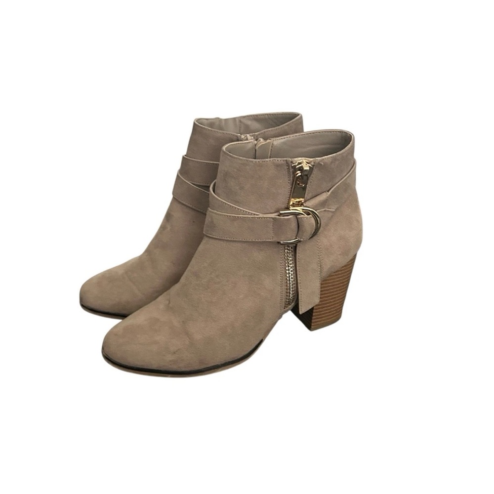 Apt. 9 Women’s Advisor Taupe Ankle Boots Block Heel Size 8.5 - Picture 2 of 12